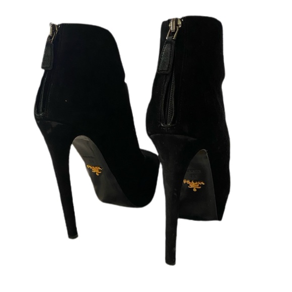 Prada Peep Toe Platform Ankle Booties - Picture 5 of 7